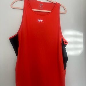 Reebok Orange and Black Tank Top